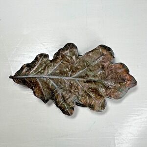 Vintage 1974 Bergamot Brass Works Oak Leaf Belt Buckle USA Texas 1970s